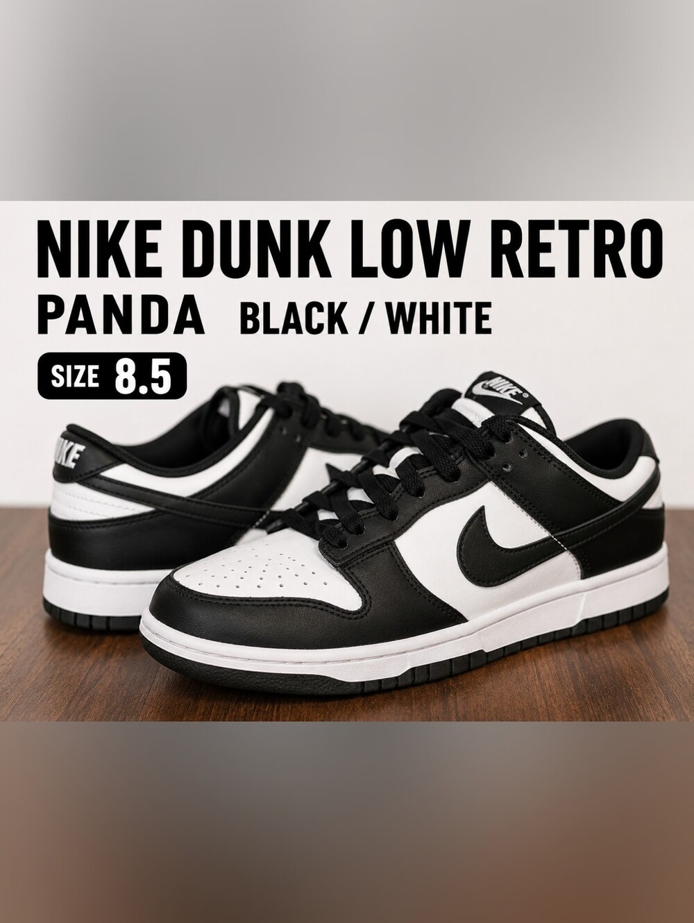 Nike Men’s Black/White Low Top Sneakers